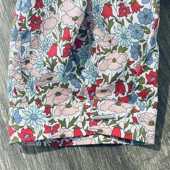 Bagutta Charlotte Floral Wrap Top Blouse Asian 100% Cotton Women’s 8 Italy EUC - Picture 12 of 15